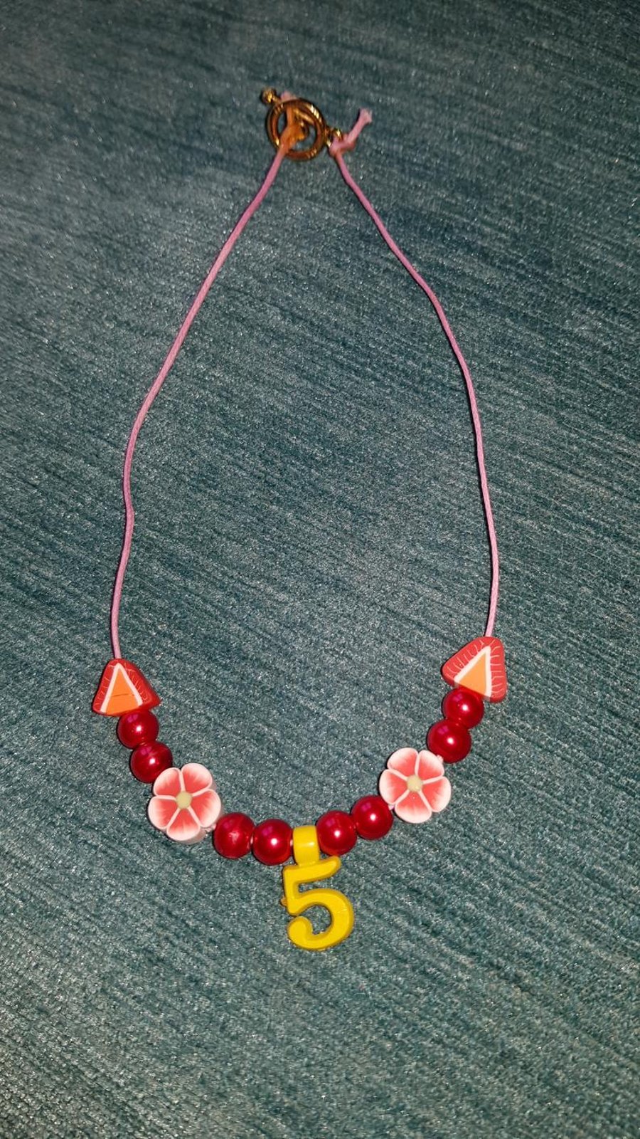Children's '5' Charm Necklace
