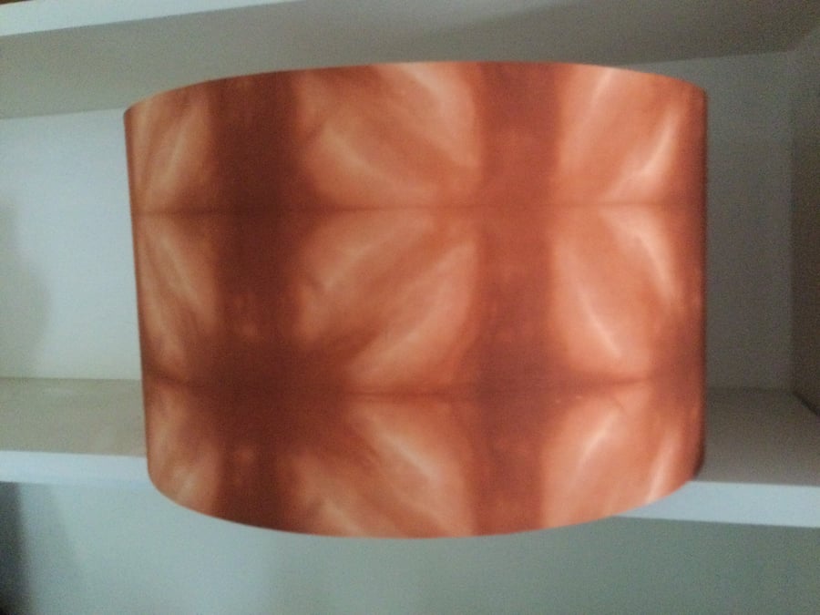 Shibori dyed lampshade