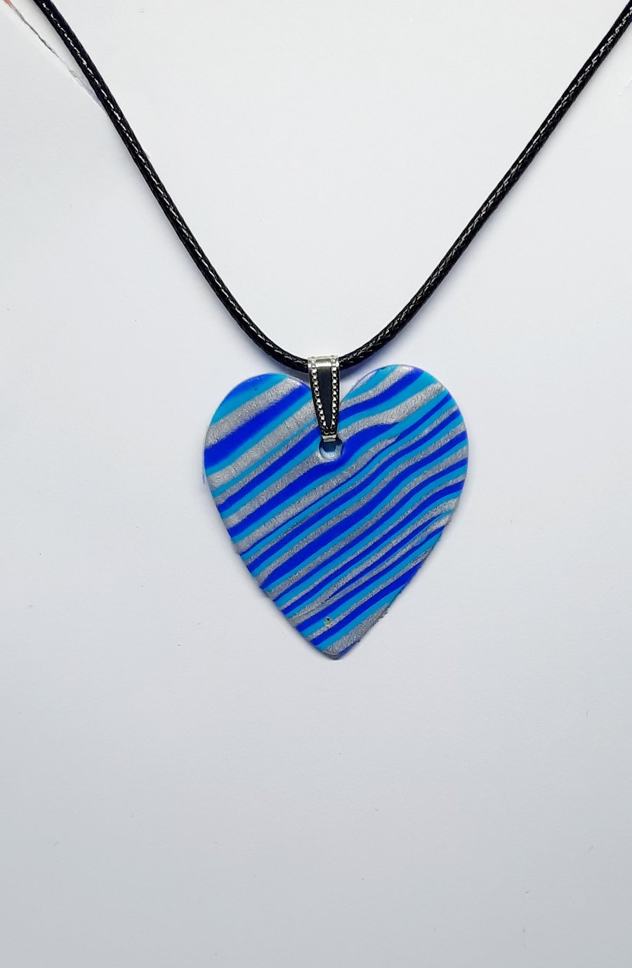 Polymer clay heart pendant 
