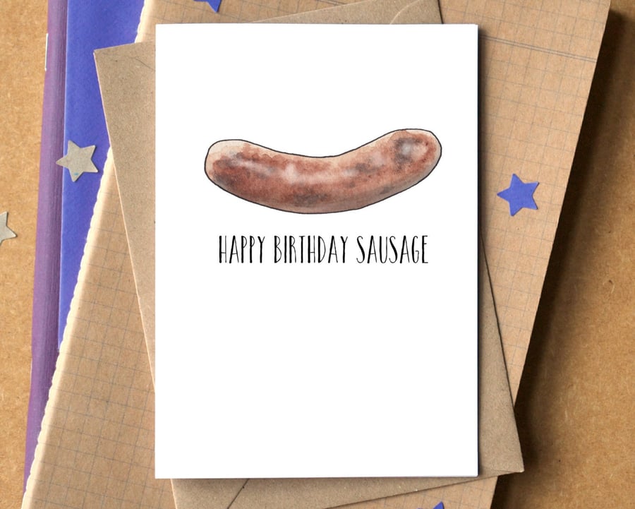 Happy Birthday Sausage Card