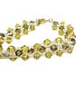 Beaded bracelet made with two colour green Swarovski crystals  - Image 2