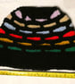 Knitted handmade black and multicoloured hat - unisex - Image 5