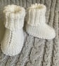 Hand-knitted Baby’s ‘Hugg’ Booties (0-6 months) - Image 4
