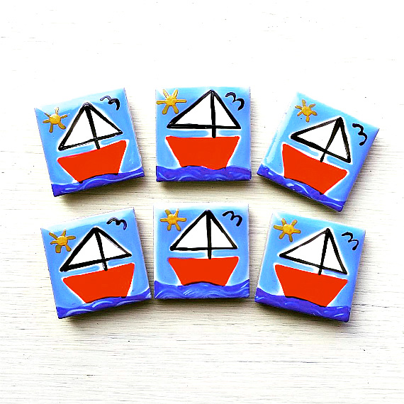 Sailing Boat Magnet, Boat Fridge Magnet, Nautical Magnet, Seaside Magnet, Gift