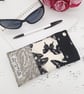 Glasses case butterfly patchwork black, cream and silver.  - Image 8