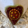 Folk Heart Wool Brooch.