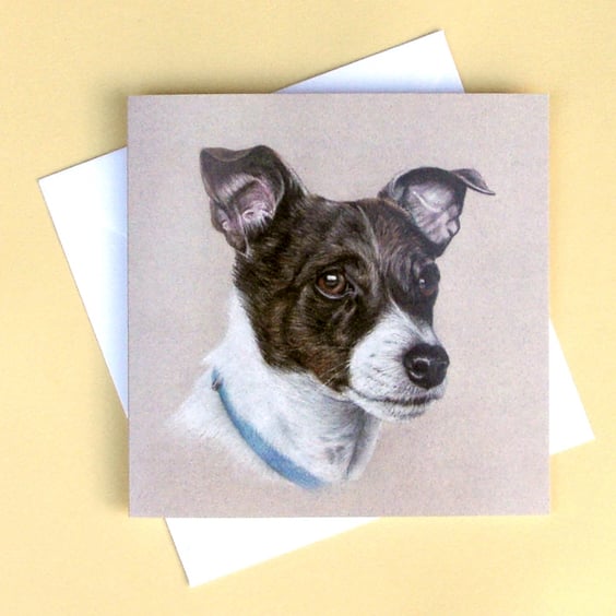 Greetings Card - Blank - Jack Russell Terrier Dog Portrait