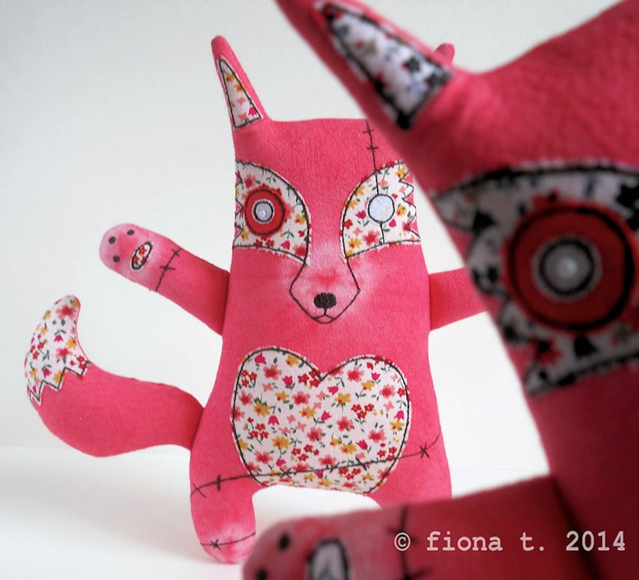 embroidered zombie fox