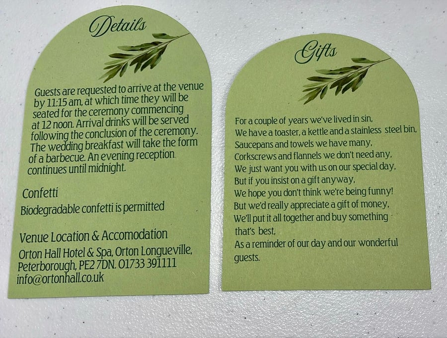 Sage Green Wedding Invitation Suite