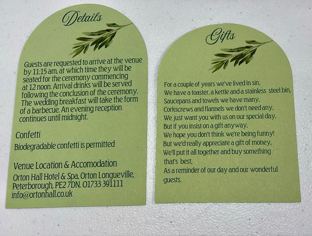 Sage Green Wedding Invitation Suite