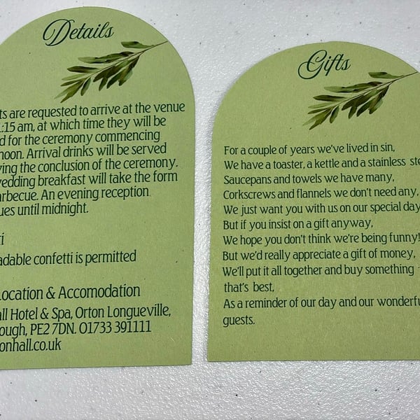 Sage Green Wedding Invitation Suite