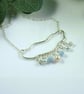 Sterling Silver Rain Cloud Necklace with Blue Gemstone Raindrops - Image 8