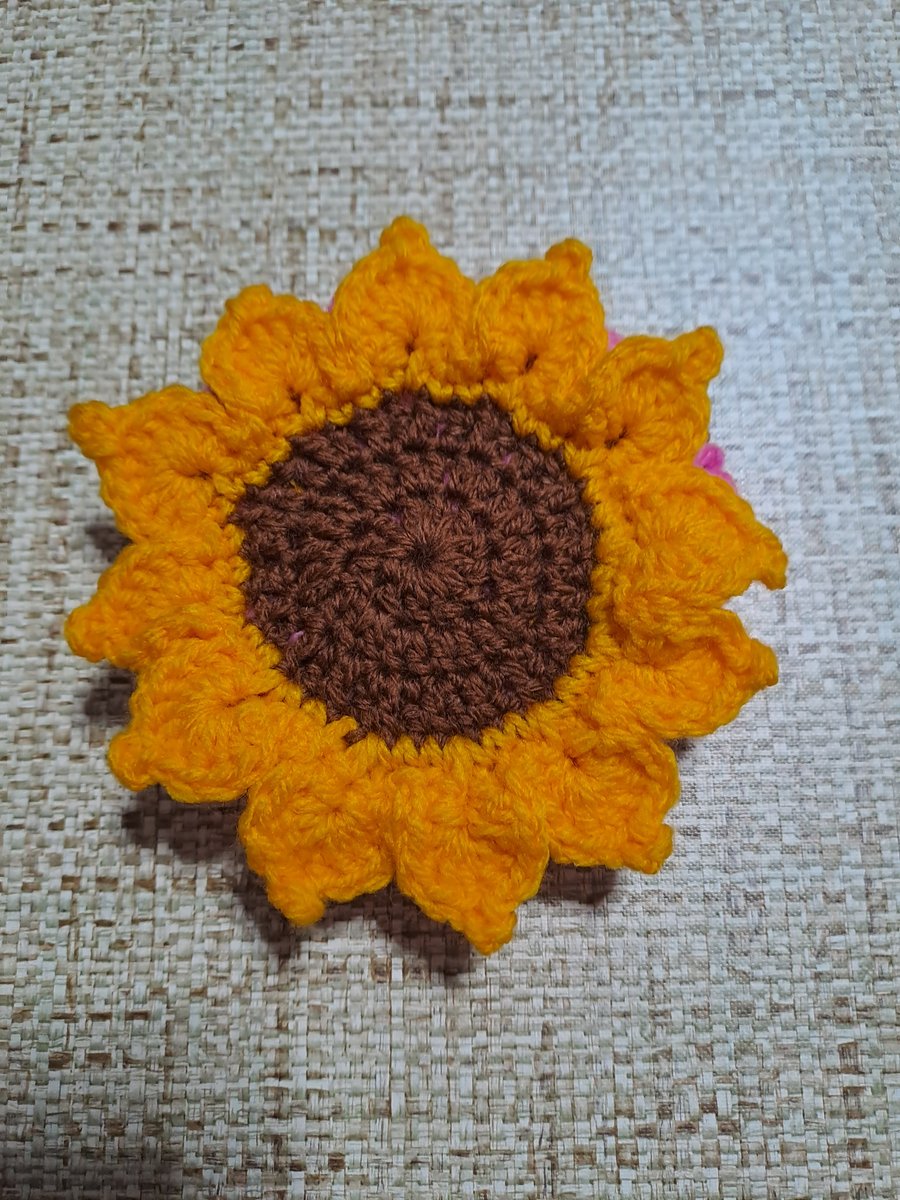 sunflower crochet purse