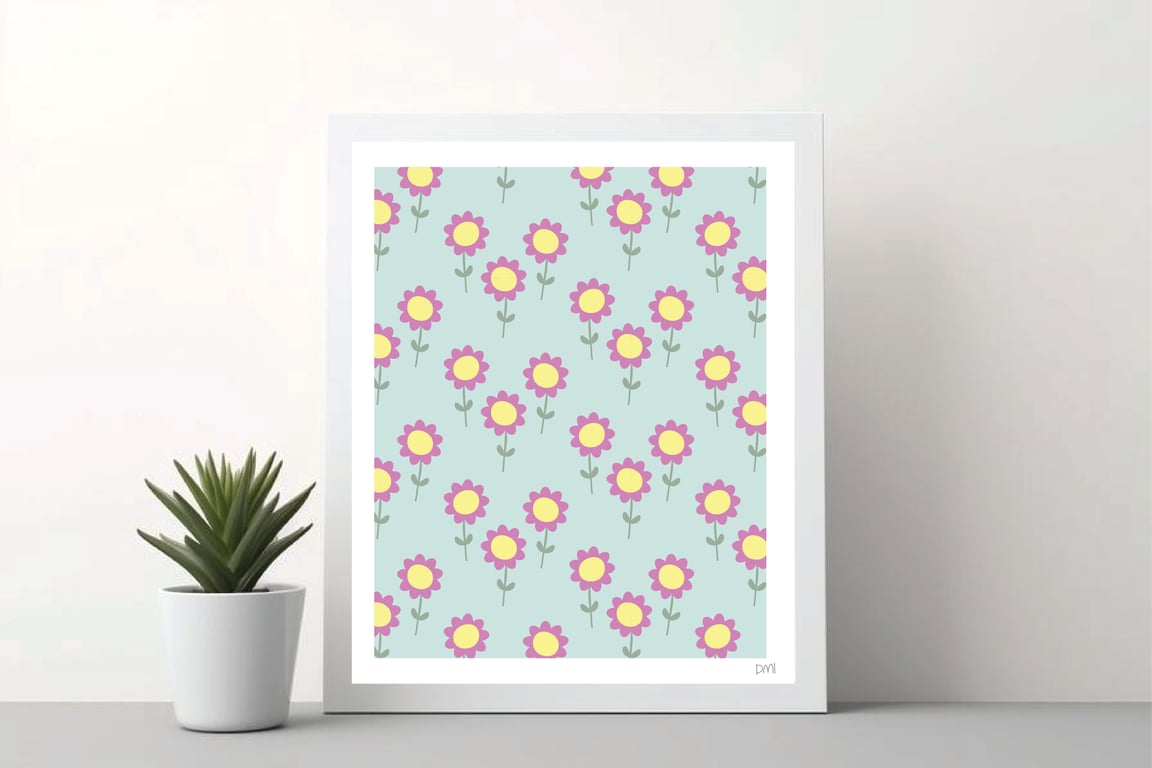 Flower Garden A4 Art Print 