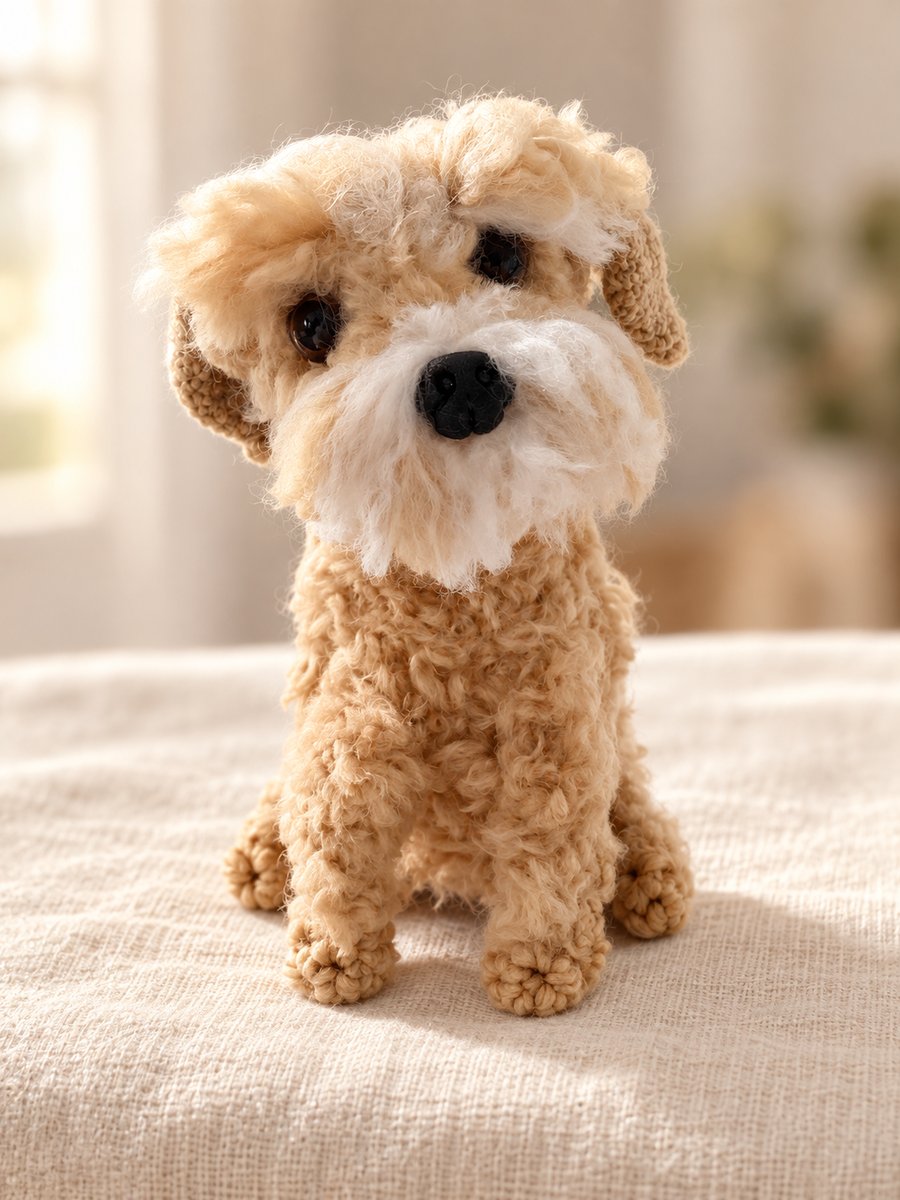22cm Handmade Pet Replica Keepsake – Custom Needle-Felted Dog or Cat