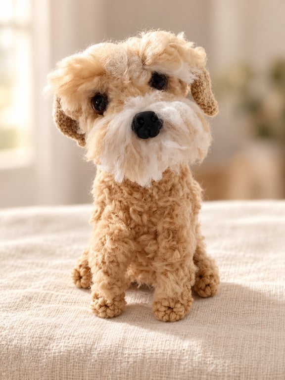 22cm Handmade Pet Replica Keepsake – Custom Needle-Felted Dog or Cat