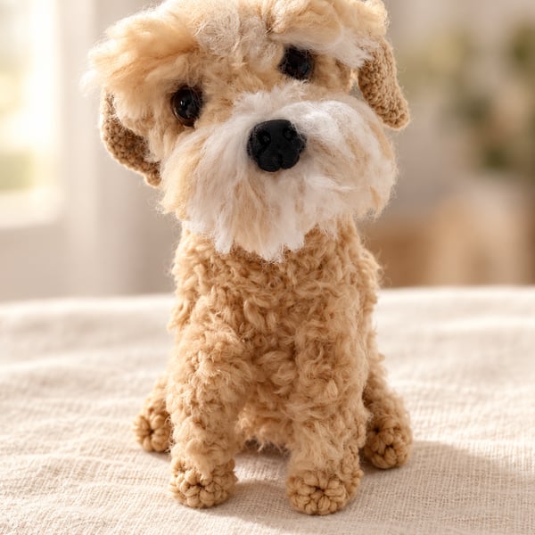 22cm Handmade Pet Replica Keepsake – Custom Needle-Felted Dog or Cat