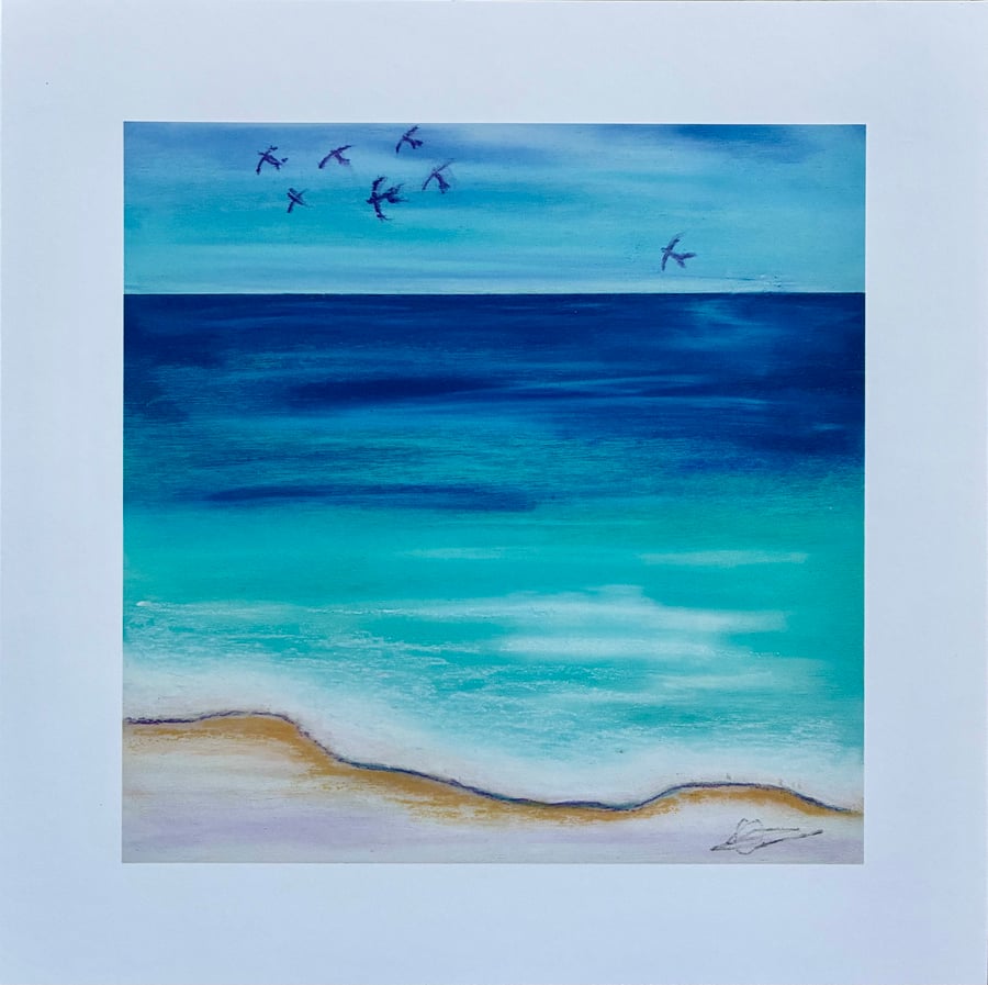 'Swallows' 8x8" Art Print