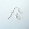 One pair of sterling silver earwires - alternative to silver plated wires