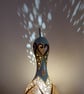 Calming Sage & Aubergine Gourd Lamp - Image 2