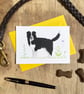 Collin The Collie Illustrated Blank Greeting Card