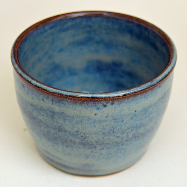 Stoneware pottery blue bowl, these make lovely dip or snack bowls