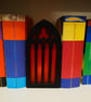 Gothic Cathedral Window Bookshelf Booknook With Fake Tealight  - Image 7