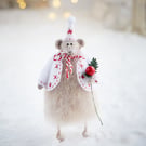 Christmas mouse ornament, dressed up