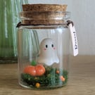 Mini Halloween Ghost in a Jar – Cute Spooky Gift - Boo!