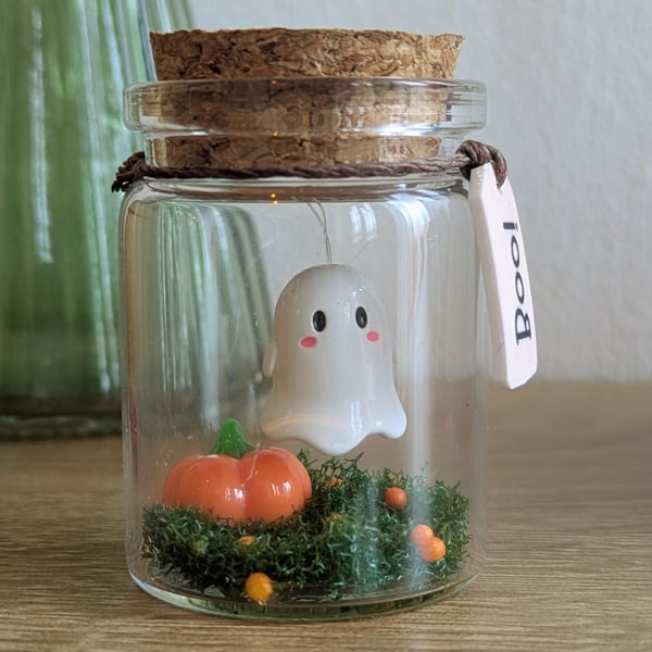 Mini Halloween Ghost in a Jar – Cute Spooky Gift - Boo!