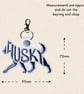 Husky Keyring - Embroidered Dog Word Art Bag Charm - Image 5