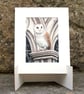 Barn Owl Small Original Coloured Pencil Bird Drawing - Image 1