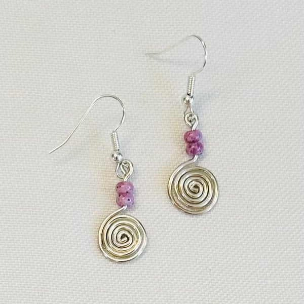 Handmade spiral earrings 