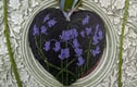Floral Slate heart ornaments 