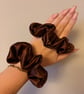 1X 100% pure silk chocolate scrunchie