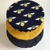 Set of 3 reusable bowl covers to keep food fresh and safe. Navy bees