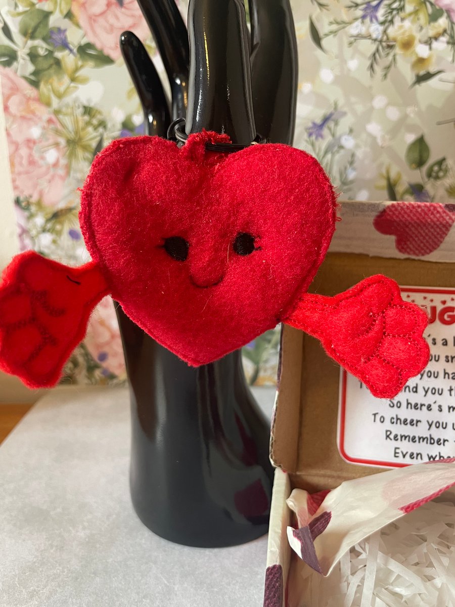 Pocket Hugs – Emotional Support,Gift, keyring, bag tag, Apple, teacher gift 