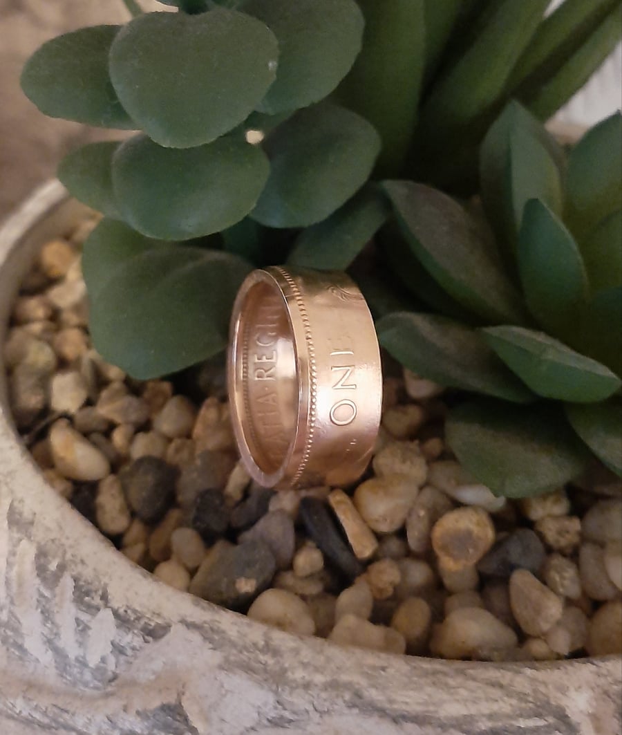 Penny coin ring ( choose year) 