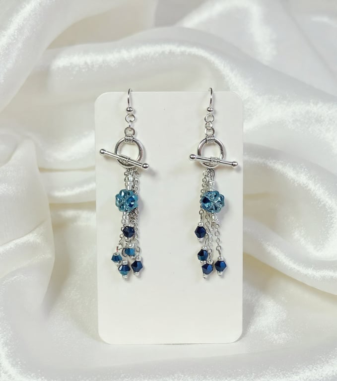 Royal Blue Glass Earrings