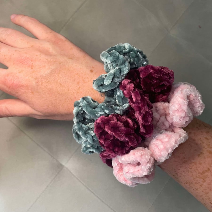 Crochet Velvet Scrunchie