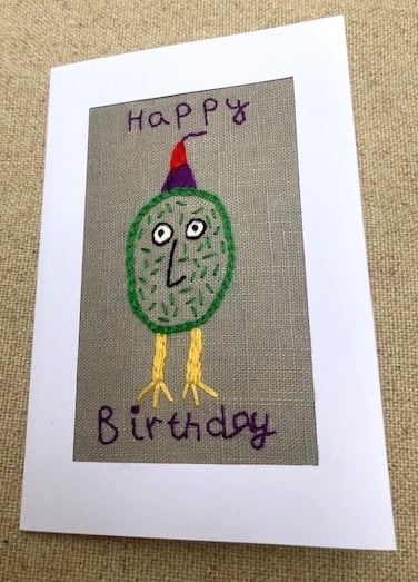 Happy character birthday card.