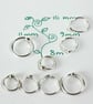 Silver Sleeper Hoops 10 mm Earrings Sterling Sleepers in Pairs  - Image 9