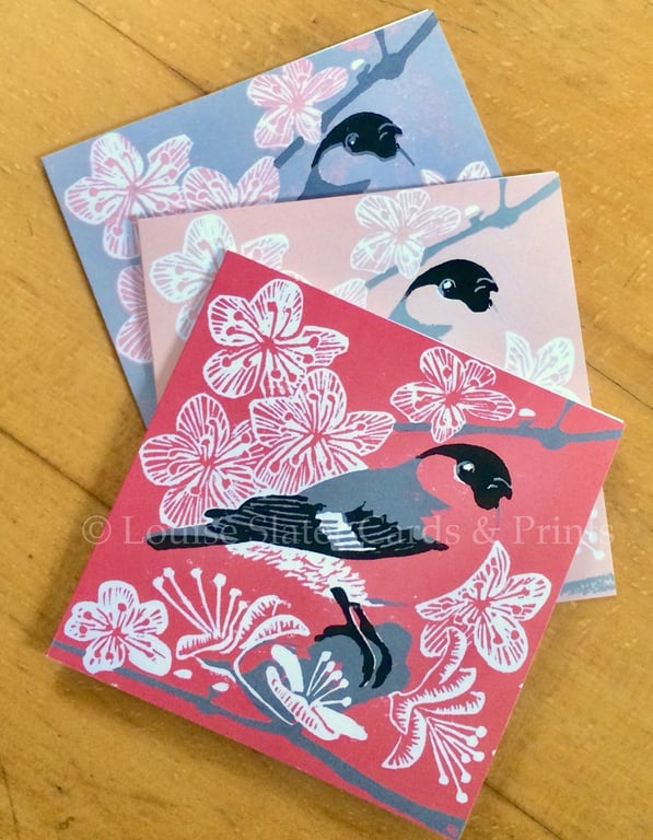 Pack of 3 Bullfinch Cards