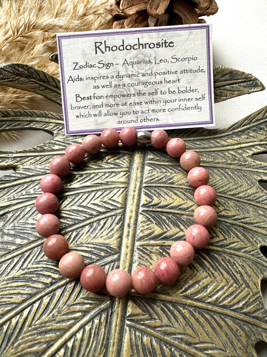 Rhodochrosite - Elasticated Bracelet 