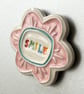 Large Smile pottery magnet pink - Image 7