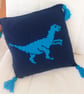 Knitting Pattern for Dinosaur Cushion - Velociraptor.  Digital Pattern - Image 3