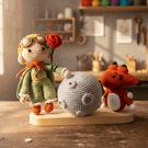 Handmade Crochet The Little Prince Set - Bespoke Gift with Fox & Moon - 10 Days 