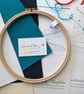 Navy Dragonfly Embroidery Kit. Complete kit with detailed instructions - 8" hoop - Image 2