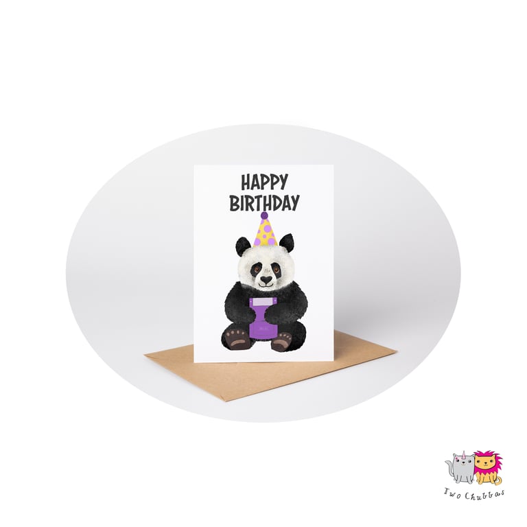 Panda Happy Birthday Card