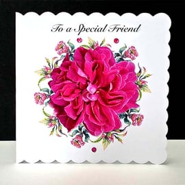 To a Special Friend Cerise Rose